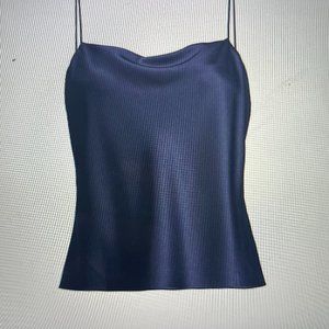 ALICE + OLIVIA New WIth Tags Navy Harmon Drapey Slip Tank